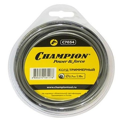 Леска для триммера Champion Aluminium 2.7мм х 15м